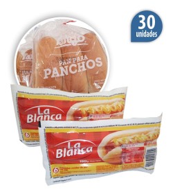 Pancho Corto La Blanca Swift x 30 con Pan Fargo + Aderezo