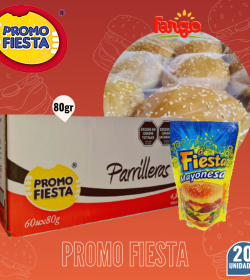 promo x20 hamburguesas promo fiesta x80gr
