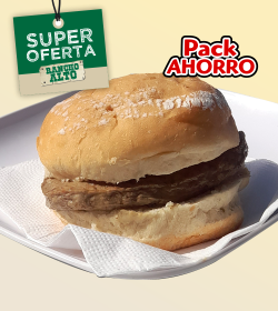 Hamburguesa tipo medallón 80gr parrilleras x 30u + pan artesanal +1 aderezo OFERTA