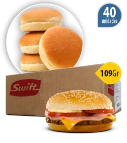 Hamburguesón Swift 109 Grs x 40 con Pan + 1 aderezo